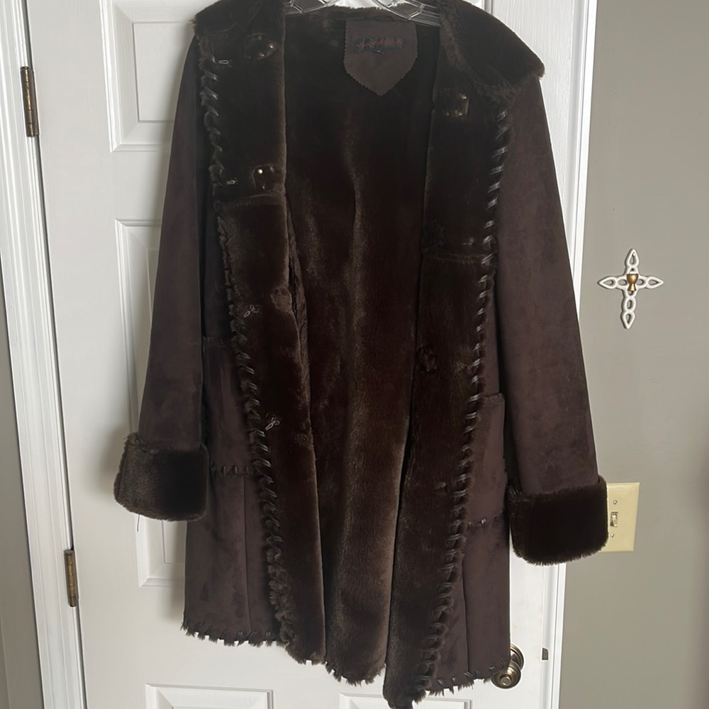 Via Spiga brown fur coat